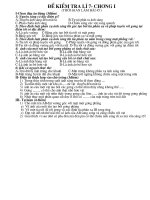 Đề kiểm tra chương 1 - Lý 7