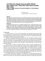báo cáo nghiên cứu khoa học  'vai trò của trang trại gia đình trong quá trình phát triển một nền nông nghiệp bền vững'