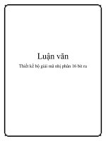 Luận văn: Thiết kế bộ giải mã nhị phân 16 bit ra pot