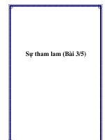 Sự tham lam (Bài 3/5) pdf