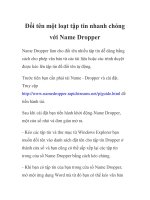 Đổi tên một loạt tập tin nhanh chóng với Name Dropper docx