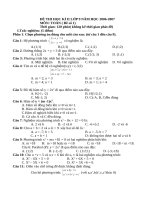 DE THI TOAN 9 HKII  06-07 có đáp án