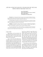 báo cáo khoa học  'giữ gìn và phát huy bản sắc văn hoá dân tộc việt nam trong thời kỳ hội nhập toàn cầu'