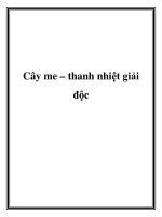 Cây me – thanh nhiệt giải độc pptx