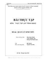 Đề tài: QUẢN LÝ SINH VIÊN potx