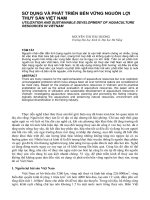 báo cáo nghiên cứu khoa học  'sử dụng và phát triển bền vững nguồn lợi thuỷ sản việt nam'