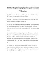 10 thủ thuật công nghệ cho ngày tình yêu Valentine ppt