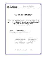 Quản lý chất rắn trong y tế tài Quy Nhơn- Bình Định docx