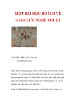 MỘT BÀI HỌC BỔ ÍCH VỀ GIAO LƯU NGHỆ THUẬT pot