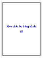 Mẹo chữa ho bằng hành, tỏi potx