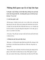 Những thói quen cực kì có hại cho bạn pot