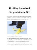 10 bài học kinh doanh đắt giá nhất năm 2011 docx