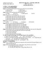 Kiểm tra kì I- Lý 6