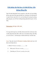 Giải pháp cho lớp học có trình độ học viên không đồng pptx