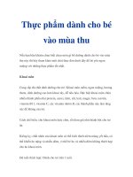 Thực phẩm dành cho bé vào mùa thu pot