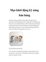 Mẹo khởi động kỹ năng bán hàng pot