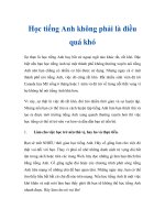 Học tiếng Anh không phải là điều quá khó doc