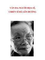 VĂN ĐA-NGƯỜI HỌA SĨ, CHIẾN SĨ ĐÃ LÊN ĐƯỜNG pot