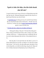 Người có tính cẩn thận, chu đáo kinh doanh như thế nào? doc
