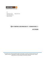 QUY TRÌNH LÀM PROJECT – SEMESTER 1 – ACCP2005 pot