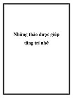 Những thảo dược giúp tăng trí nhớ ppt