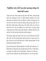 Nghiên cứu chế tạo pin quang năng từ tinh thể nano ppsx