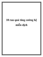 10 rau quả tăng cường hệ miễn dịch docx