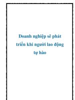 Doanh nghiệp sẽ phát triển khi người lao động tự hào potx