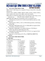 Bai toan Tinh theo CTHH và PTHH