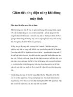 Giảm tiêu thụ điện năng khi dùng máy tính doc