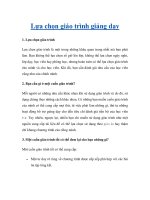 Lựa chọn giáo trình giảng dạy pptx