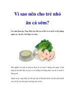 Vì sao nên cho trẻ nhỏ ăn cá sớm pdf