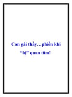 Con gái thấy phiền khi bị quan tâm doc