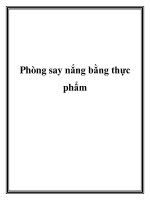 Phòng say nắng bằng thực phẩm ppt