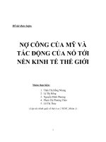 Tiểu luận: Nợ công của Mỹ và tác động của nó tới nền kinh tế thế giới pot