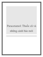 Paracetamol: Thuốc cũ và những cảnh báo mới pot