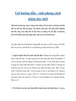 Lời hướng dẫn – một phong cách giảng dạy mới pptx