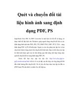 Quét và chuyển đổi tài liệu hình ảnh sang định dạng PDF, PS pot