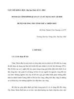 báo cáo nghiên cứu khoa học đề tài '''' đánh giá tình hình quản lý và sử dụng đất gò đồi  huyện hương trà tỉnh thừa thiên h