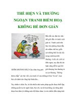 THỂ HIỆN VÀ THƯỞNG NGOẠN TRANH BIẾM HOẠ KHÔNG HỀ ĐƠN GIẢN potx
