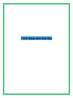 Cách dùng men làm đẹp ppsx