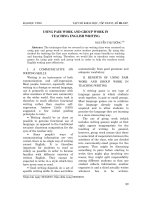 research report  'using the activity in pairs and in groups to teach writing in english'