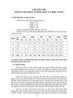 Nâng cao chất lượng dạy và học môn toán