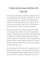 Chỉnh sửa lại resume khi thay đổi công việc pdf