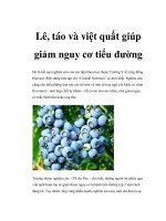 Lê, táo và việt quất giúp giảm nguy cơ tiểu đường pptx