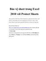 Bảo vệ sheet trong Excel 2010 với Protect Sheets pot