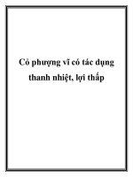 Cỏ phượng vĩ có tác dụng thanh nhiệt, lợi thấp pdf