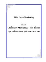 ĐỀ TÀI:Chiến lược Marketing – Mix đối với việc xuất khẩu cà phê của Vinacafe ppsx