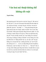 Văn hoá mỹ thuật không thể không sốt ruột pptx