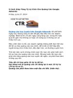 9 cách giúp tăng tỷ lệ click cho quảng cáo google adwords